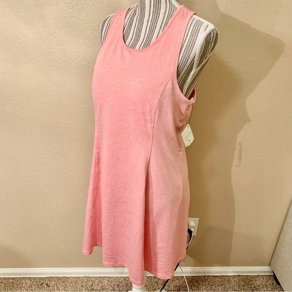 NWT Athletic Dress Large Harmony & Balance Coral Pink Racerback Stretch Slvlss - Picture 6 of 16